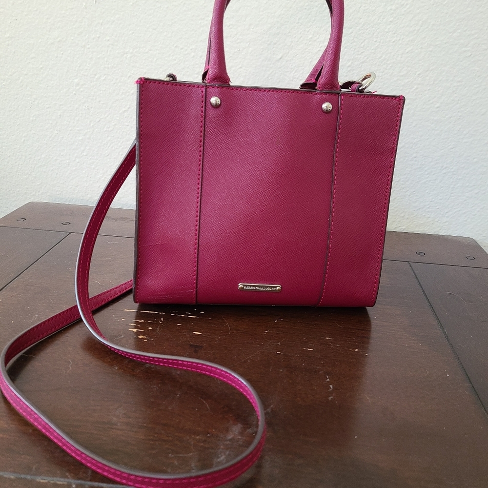Rebecca Minkoff raspberry leather crossbody